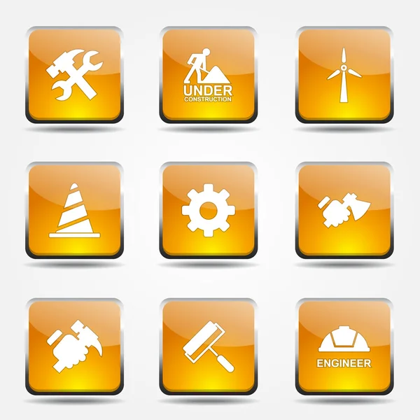 Construction Tools Icon Set — Stock Vector