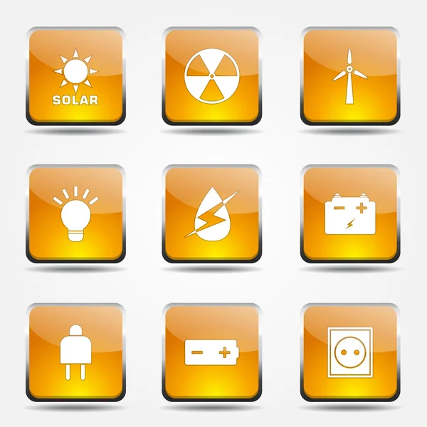 Ensembles de signes et symboles énergétiques — Image vectorielle