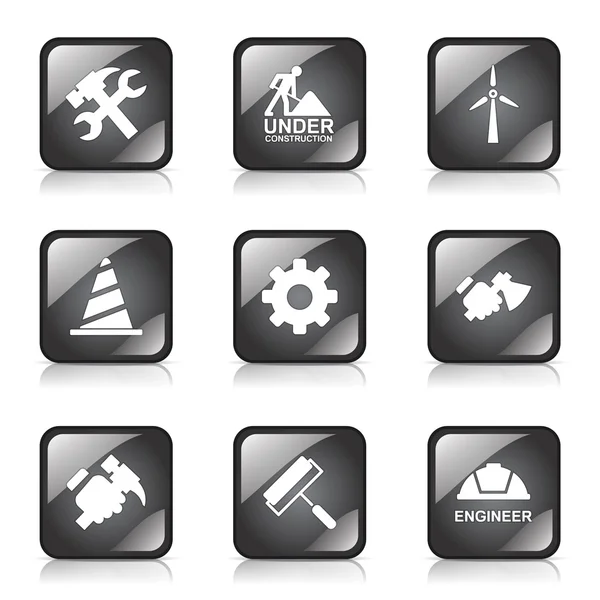 Zestaw ikon narzędzi budowlanych — Wektor stockowy