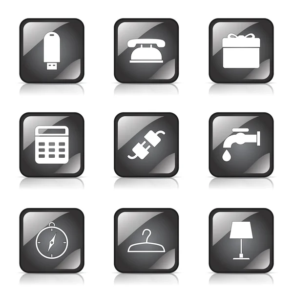 House Equipments Icon Set — Stock Vector