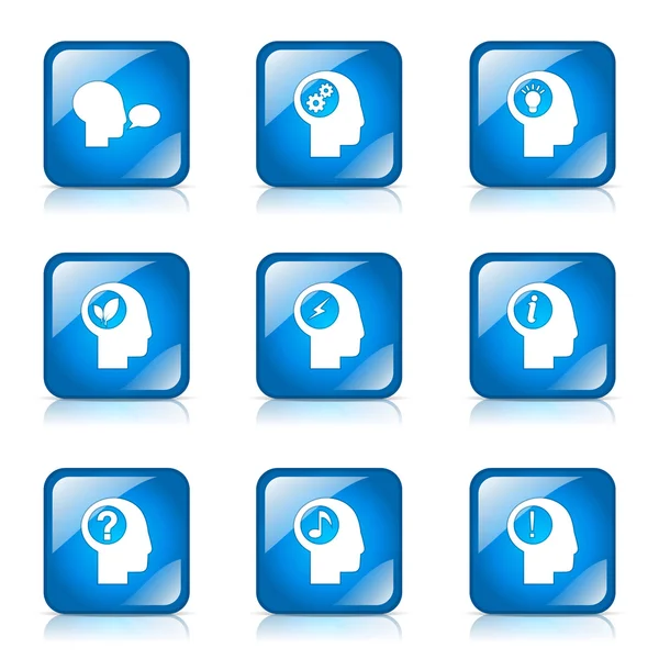 Think Web Internet Icon Set — Stock Vector