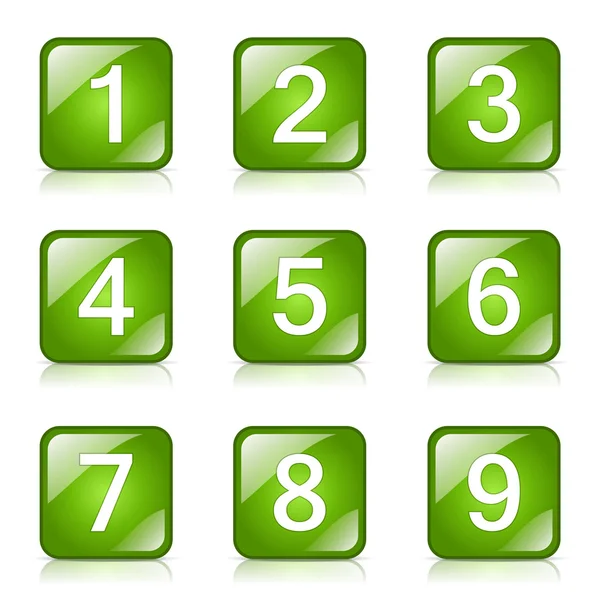 Numbers Counting Icon Set — Stock Vector