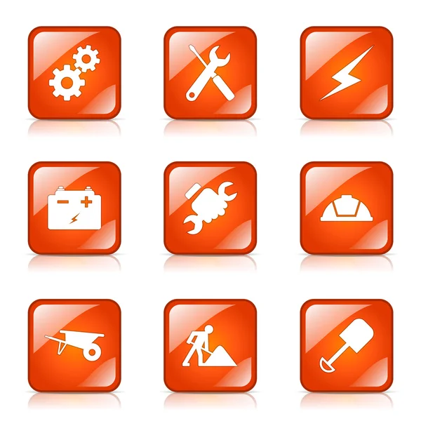 Construction Tools Icon Set — Stock Vector