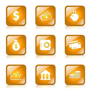 Finans bankacılık Icon set