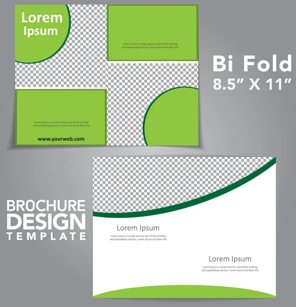 Folleto Bi Fold Diseño vectorial — Archivo Imágenes Vectoriales