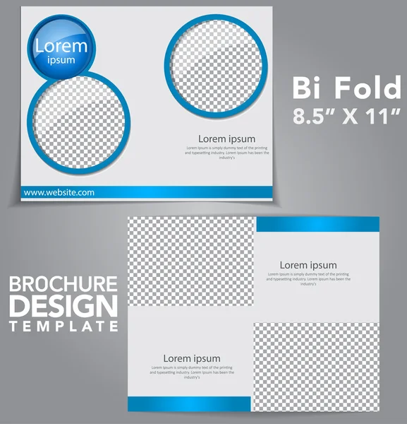 Brochura Bi Fold Vector Design —  Vetores de Stock