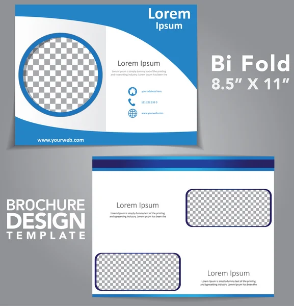 Folleto Bi Fold Diseño vectorial — Archivo Imágenes Vectoriales