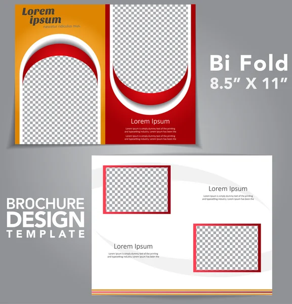 Brochura Bi Fold Vector Design —  Vetores de Stock