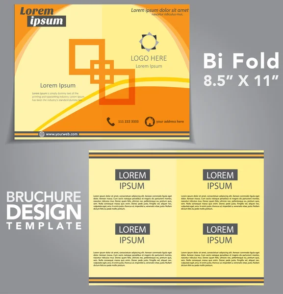 Bi Fold Brochure Vector Design — Διανυσματικό Αρχείο