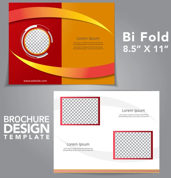 Bi Fold Brochure Vector Design — Stockový vektor