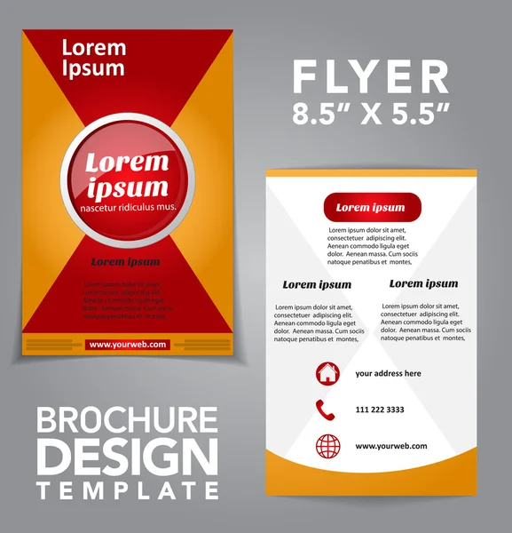 Flyer Brochure Vector Design — Stok Vektör