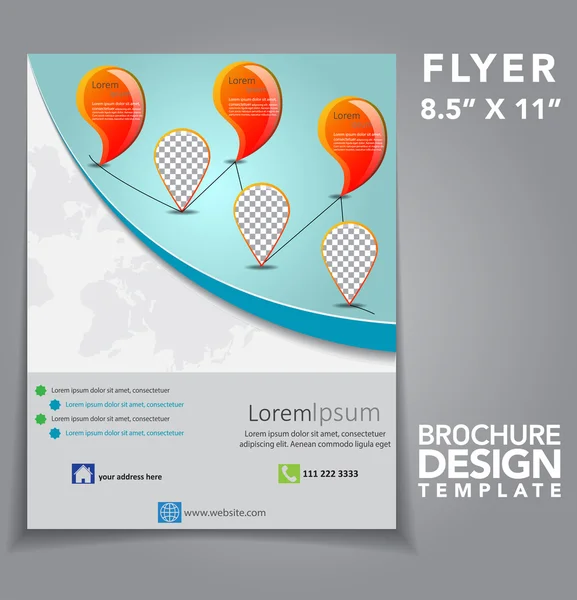 Flyer Brochure Vector Design — 스톡 벡터