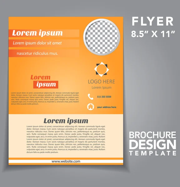Flyer Brochure Vector Design — 스톡 벡터