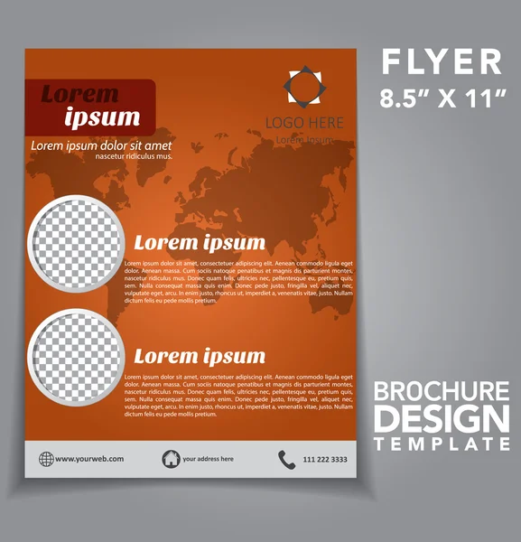 Flyer Brochure Vector Design — Stok Vektör