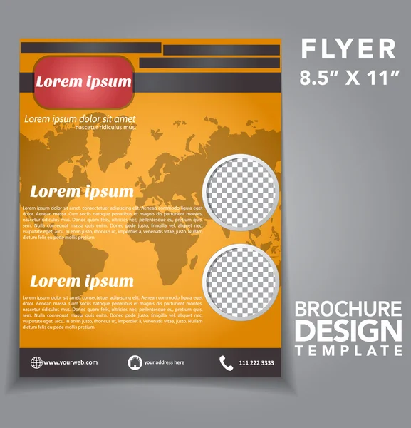 Flyer Brochure Vector Design — Stok Vektör