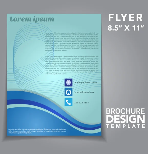 Flyer Brochure Vector Design — Stock Vector