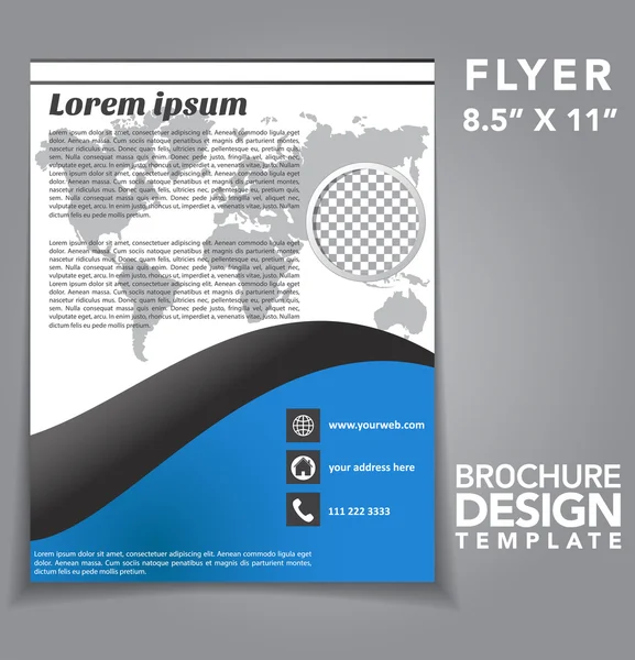 Flyer Brochure Vector Design — Stok Vektör