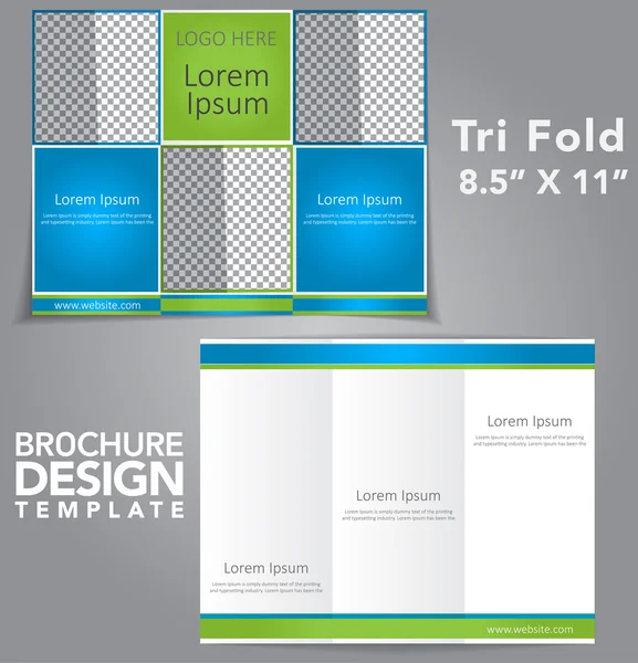 Tri Fold Brochure Vector Design — Stock Vector