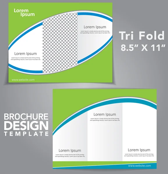 Brochure Tri Fold Conception vectorielle — Image vectorielle