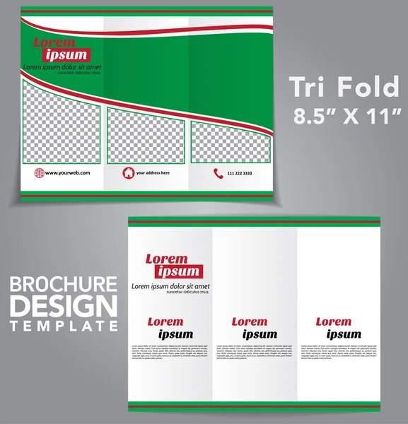 Folleto Tri Fold Diseño vectorial — Archivo Imágenes Vectoriales