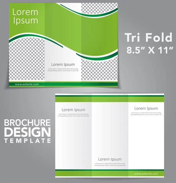 Брошюра Tri Fold Vector Design Стоковая Иллюстрация