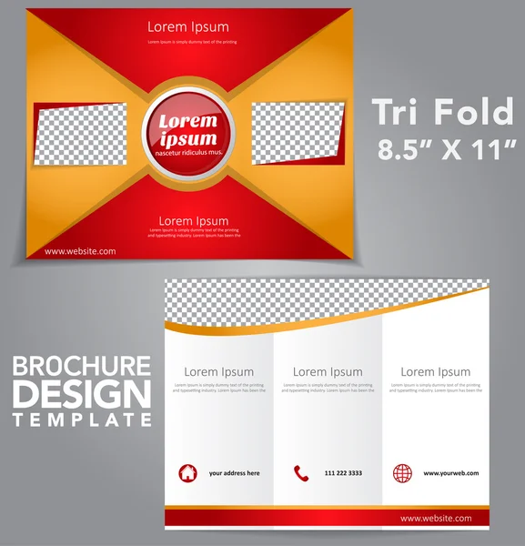 Tri krotnie broszura wektor wzór Grafika Wektorowa