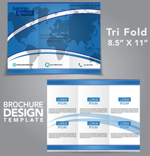 Tri fold prospektus vektor tervezése Stock Illusztrációk