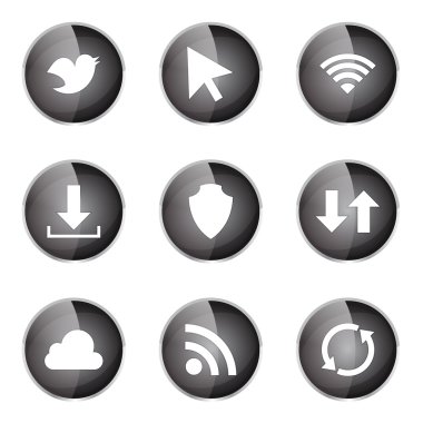 Web Internet Social Icon Set clipart