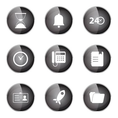 zaman süresi Icon set