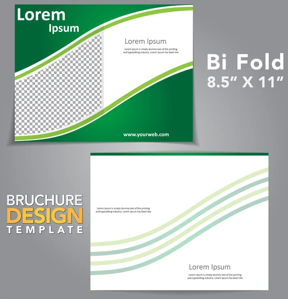 Brochure Bi Fold Design — Image vectorielle