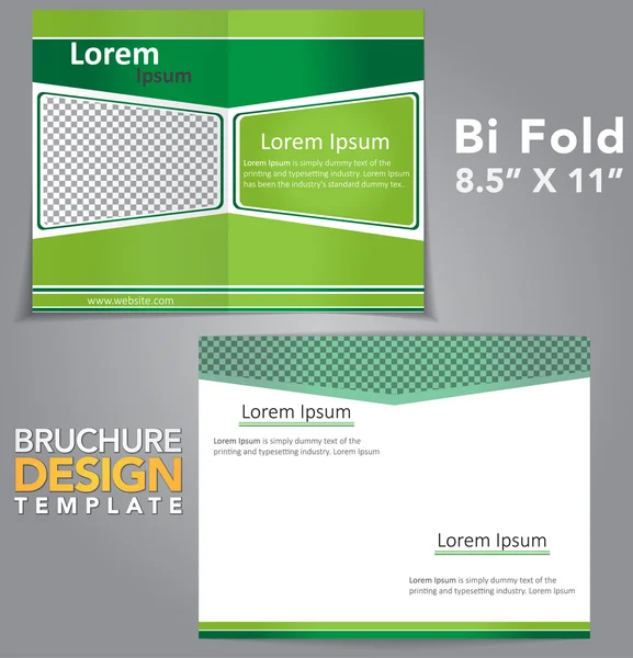 Design de brochura bi-Fold — Vetor de Stock
