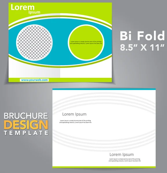 Bi Fold Brochure Design — Stock Vector