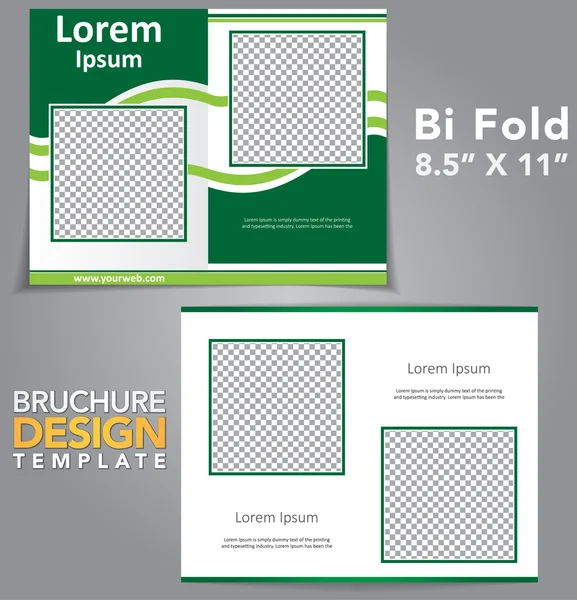 Bi Fold Brochure Design — Stock Vector