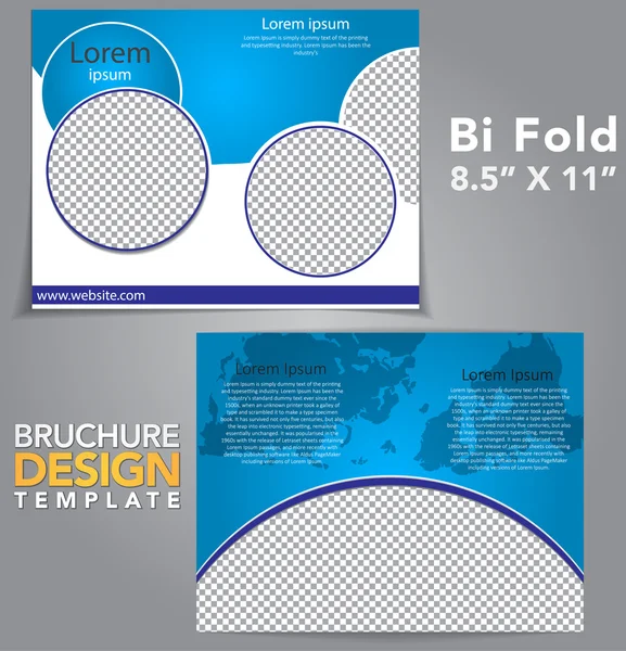 Bi Piegare Brochure Design — Vettoriale Stock