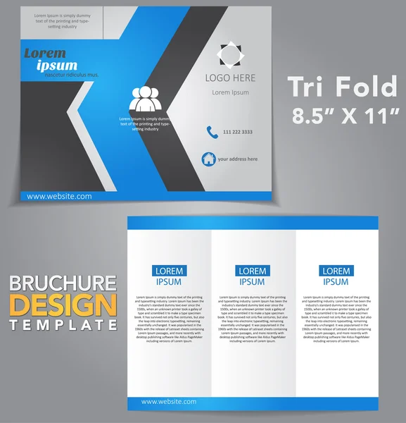 Tri fold brožura designu — Stockový vektor