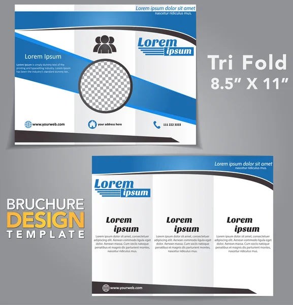 Triplo pieghevole brochure design — Vettoriale Stock
