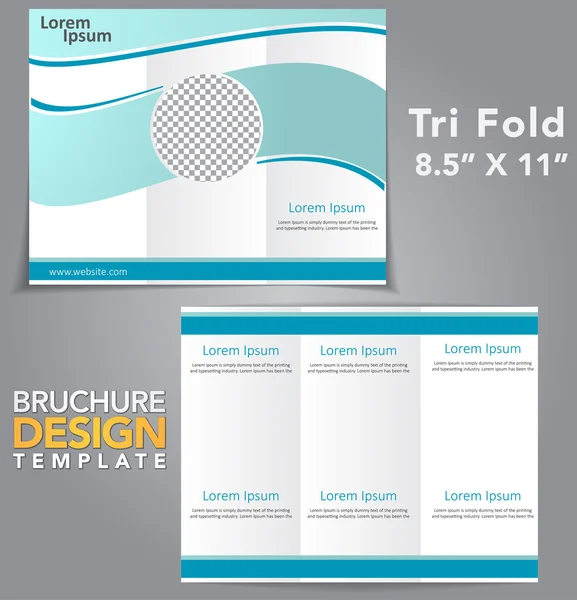 Tri Fold Brochure Design — Stock Vector