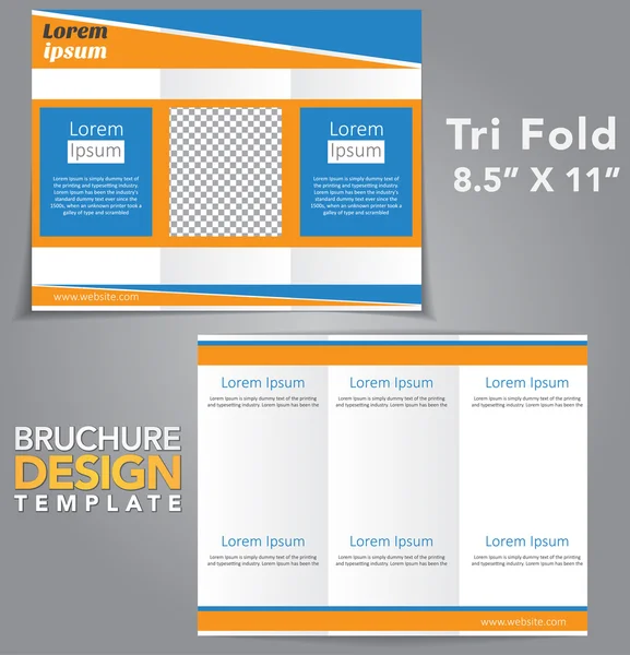 Tri Fold Brochure Design — Stock Vector