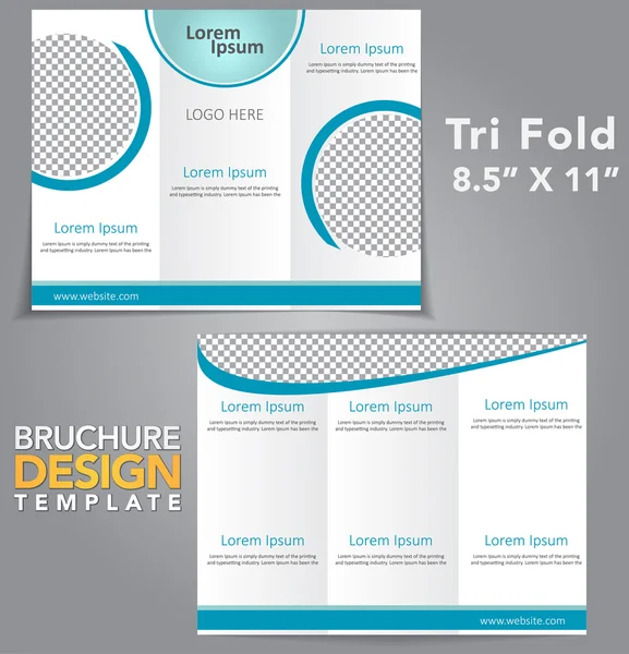 Tri-fold brochureontwerp — Stockvector