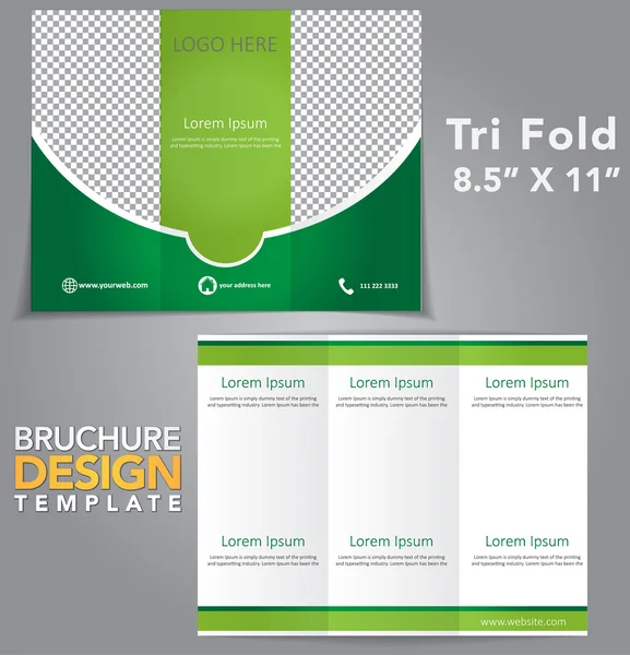 Conception de brochure Tri fold — Image vectorielle