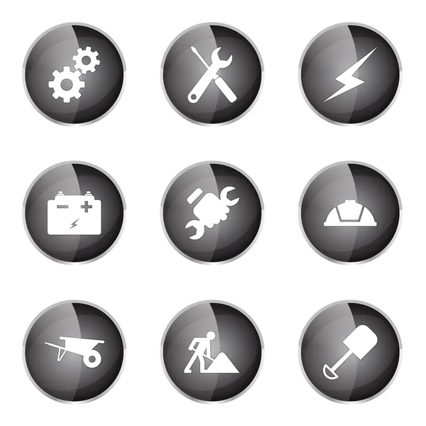 Herramientas de construcción Icon Design Set — Archivo Imágenes Vectoriales