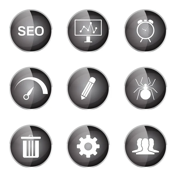 Seo Internet Zeichen Icon Design Set — Stockvektor