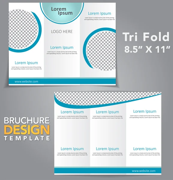 Tri-Fold prospektus tervezése Jogdíjmentes Stock Illusztrációk