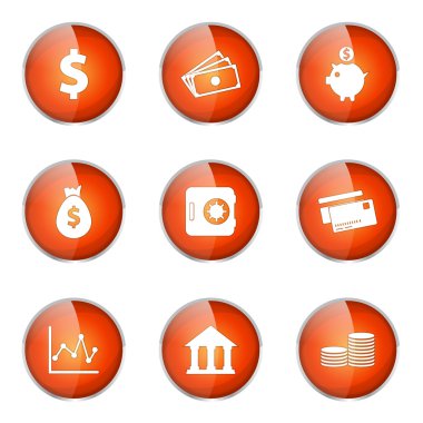 Finans bankacılık Icon set