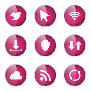 Web internet Sosyal Icon set