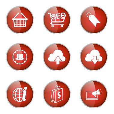 SEO Internet işareti simgesi tasarım kümesi
