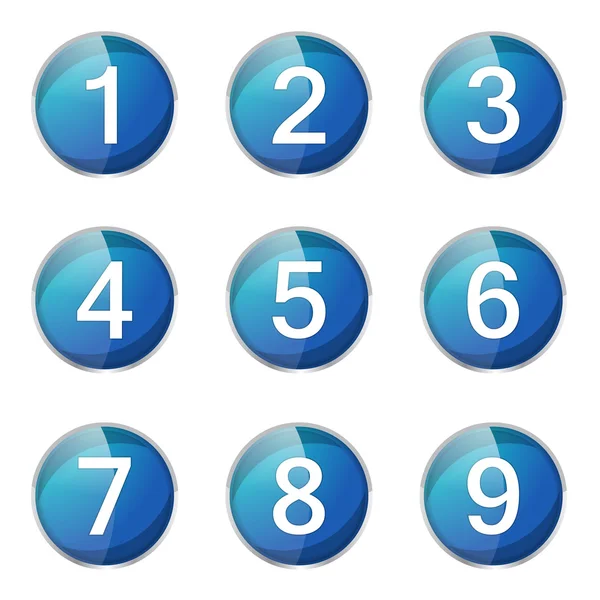 Numbers Counting Icon Set — Stock Vector