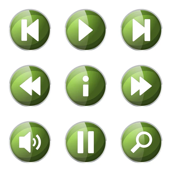 Multimedia Controller Icon Set — Stock Vector