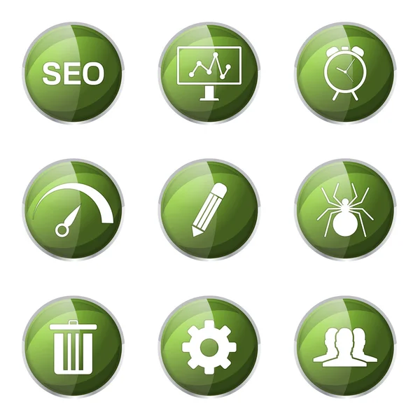 SEO Internet Sign Icon Design Set — Stock Vector