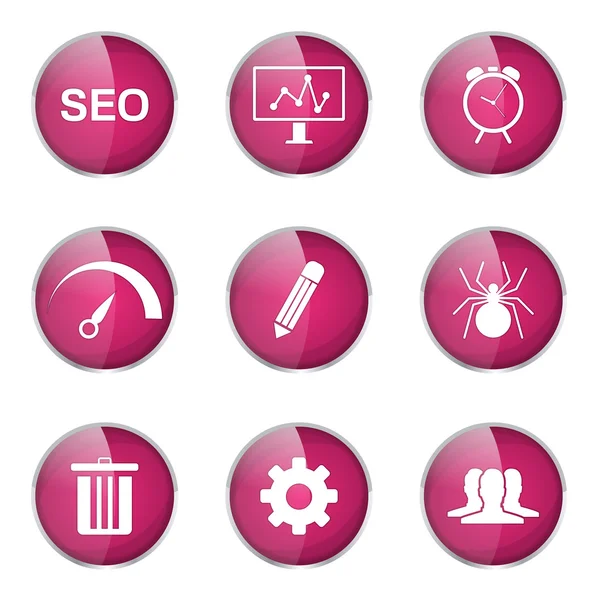 SEO Internet Sign Icon Design Set — Stock Vector